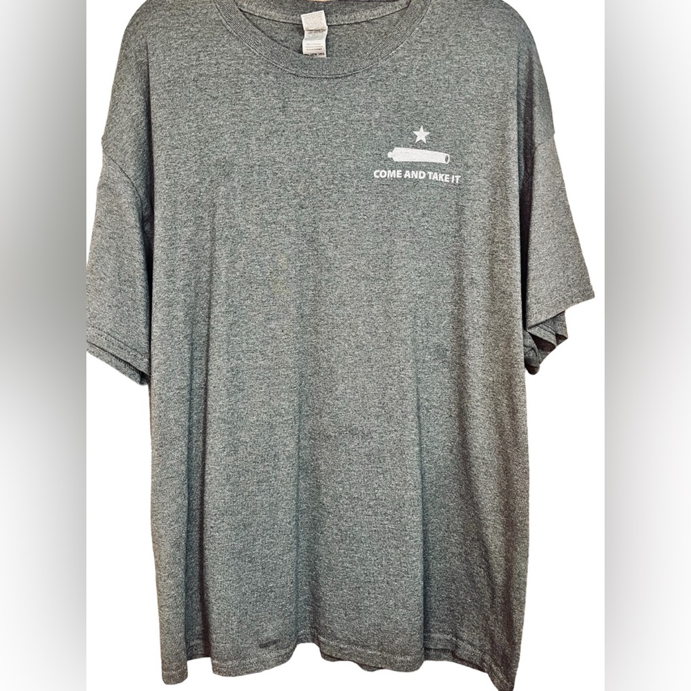 Gildan Gray Graphic Print Short Sleeve Crew Neck Soft “Come And Take It” Size 2X